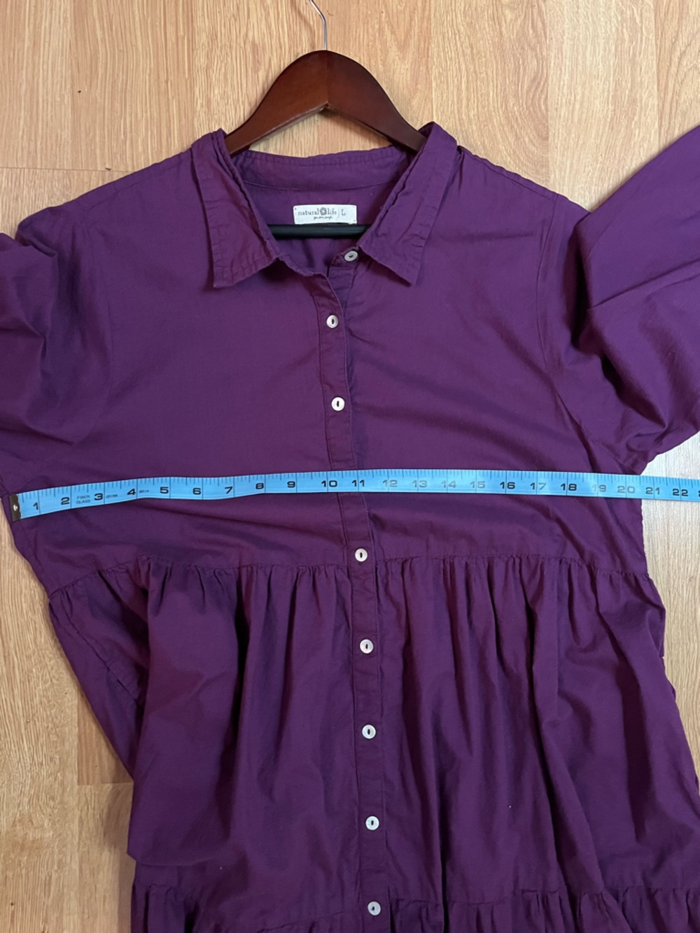 Natural Life Purple Tiered Maxi Dress - L - Picture 5 of 7